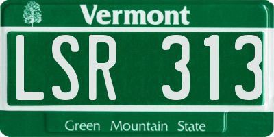 VT license plate LSR313