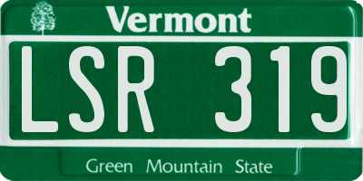 VT license plate LSR319