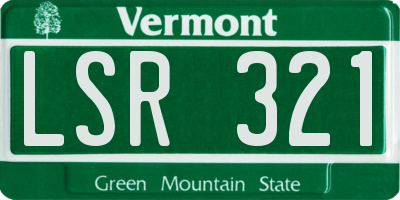 VT license plate LSR321