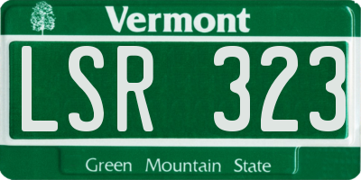VT license plate LSR323