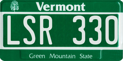 VT license plate LSR330