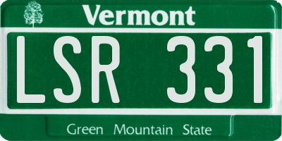 VT license plate LSR331