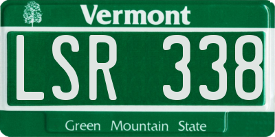 VT license plate LSR338