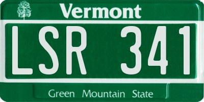 VT license plate LSR341