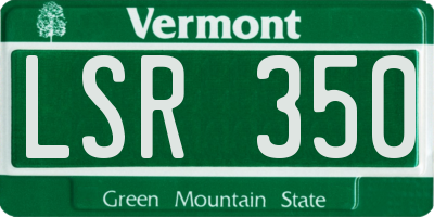 VT license plate LSR350