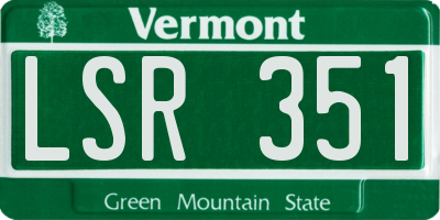 VT license plate LSR351