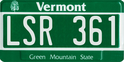 VT license plate LSR361