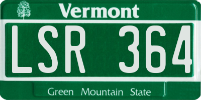 VT license plate LSR364