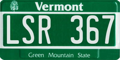 VT license plate LSR367
