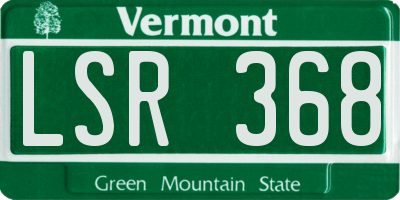 VT license plate LSR368