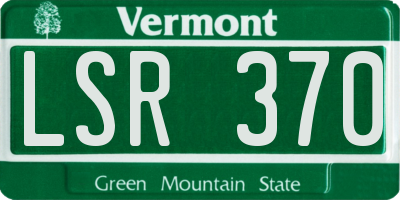 VT license plate LSR370