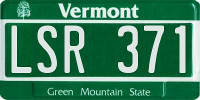 VT license plate LSR371