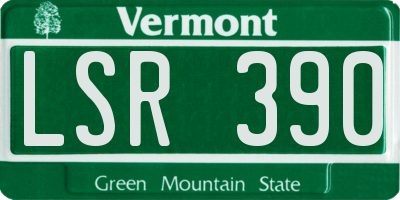 VT license plate LSR390
