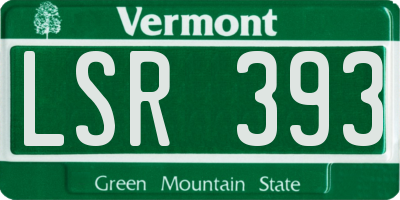 VT license plate LSR393