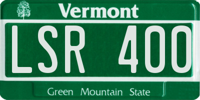 VT license plate LSR400