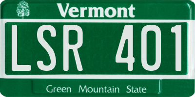 VT license plate LSR401