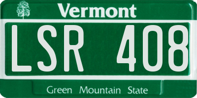 VT license plate LSR408