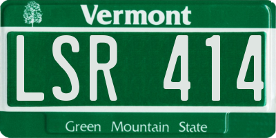 VT license plate LSR414
