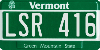 VT license plate LSR416