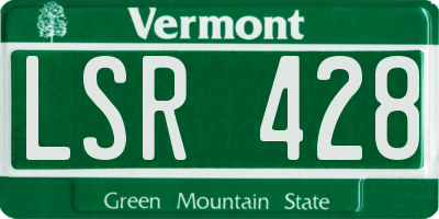 VT license plate LSR428