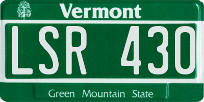 VT license plate LSR430