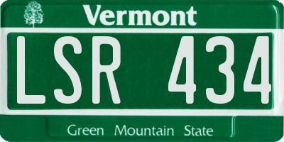 VT license plate LSR434
