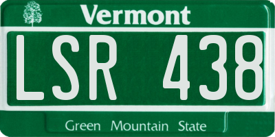 VT license plate LSR438