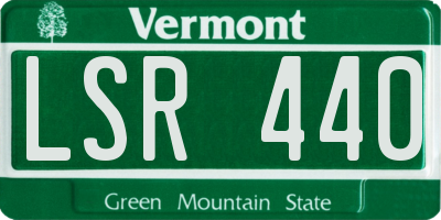 VT license plate LSR440