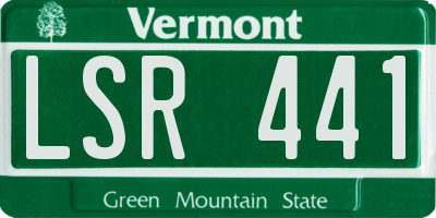 VT license plate LSR441
