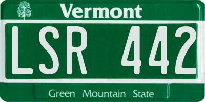 VT license plate LSR442