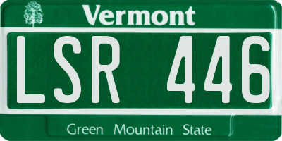 VT license plate LSR446