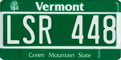 VT license plate LSR448