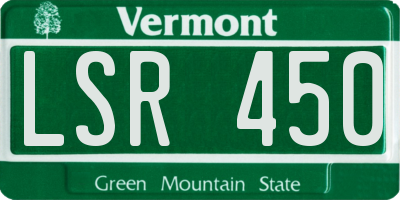 VT license plate LSR450
