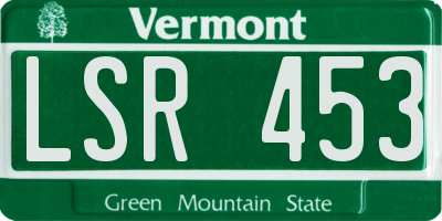 VT license plate LSR453