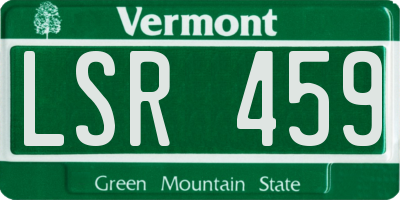 VT license plate LSR459