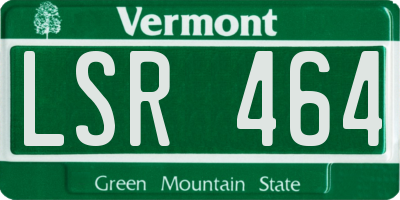 VT license plate LSR464