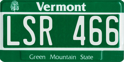VT license plate LSR466