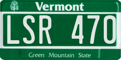 VT license plate LSR470