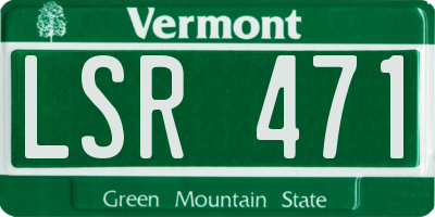 VT license plate LSR471