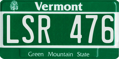 VT license plate LSR476