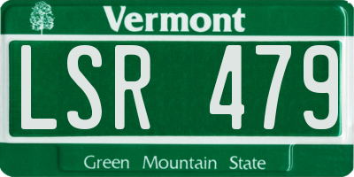 VT license plate LSR479