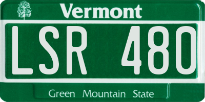 VT license plate LSR480