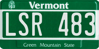 VT license plate LSR483