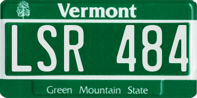 VT license plate LSR484