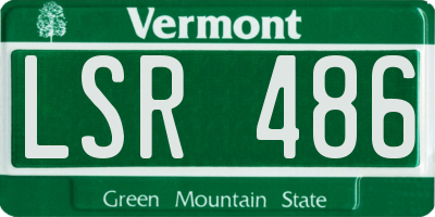 VT license plate LSR486