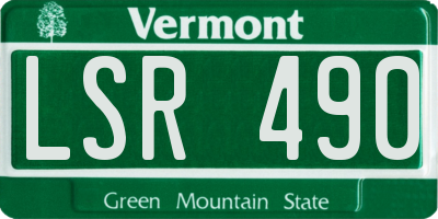 VT license plate LSR490