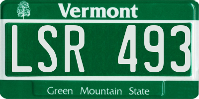 VT license plate LSR493