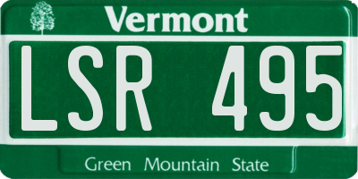 VT license plate LSR495