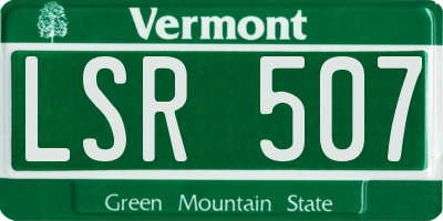 VT license plate LSR507