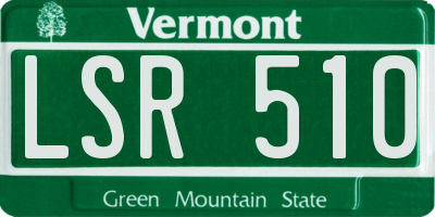 VT license plate LSR510